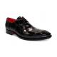 Fennix Italy "Logan" Black Genuine Alligator Lace-Up Dress Shoes.